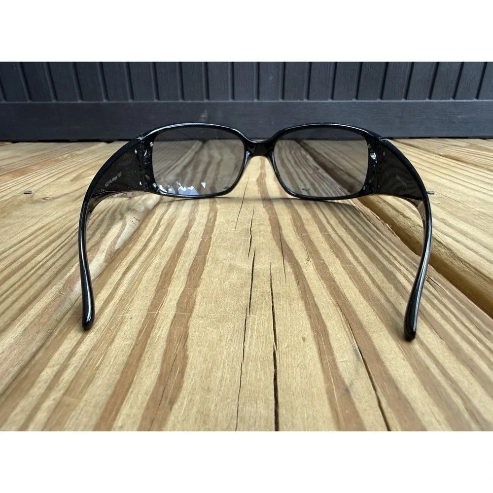 Vtg Y2K Foster Grant Solar Accents Wings Butterfly Wrap Sunglasses Black N1116